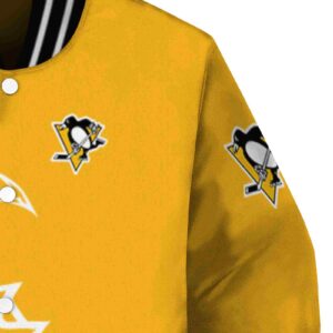 pittsburgh penguins tribal art yellow white black jacket premium grade jacketwow