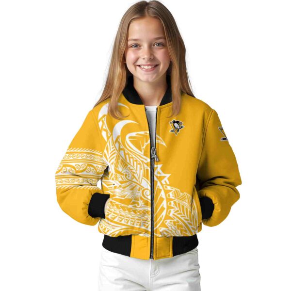 pittsburgh penguins tribal art yellow white black jacket top rated jacketwow