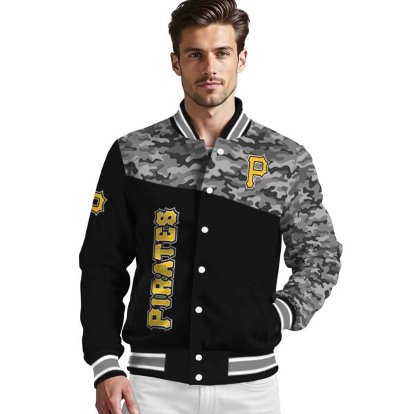 pittsburgh pirates camo patchwork black jacket high quality jacketwow