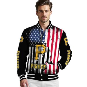 pittsburgh pirates patriotic theme black jacket high quality jacketwow