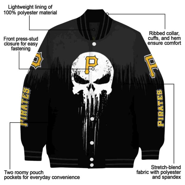 pittsburgh pirates punisher skull black white jacket new arrival jacketwow