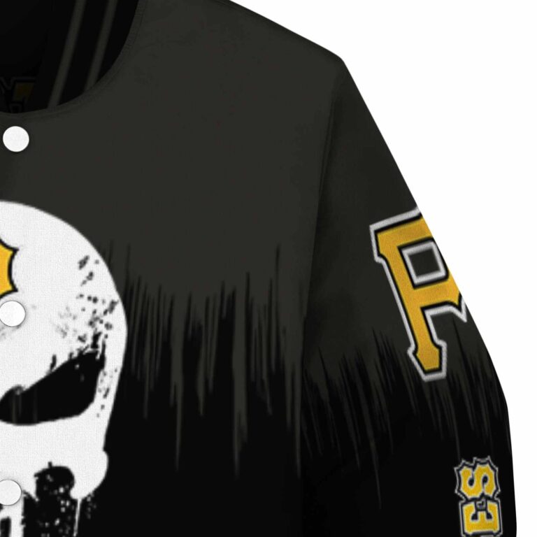 pittsburgh pirates punisher skull black white jacket premium grade jacketwow