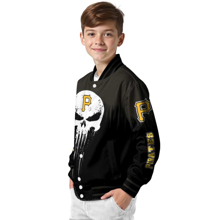 pittsburgh pirates punisher skull black white jacket trendy jacketwow
