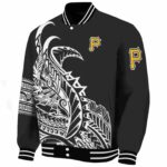 pittsburgh pirates tribal art black white black jacket best selling jacketwow