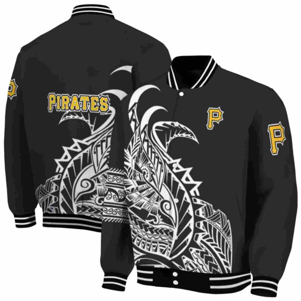 pittsburgh pirates tribal art black white black jacket fashion forward jacketwow