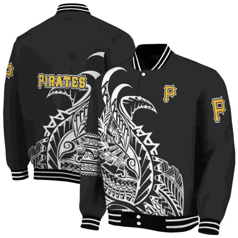 pittsburgh pirates tribal art black white black jacket fashion forward jacketwow