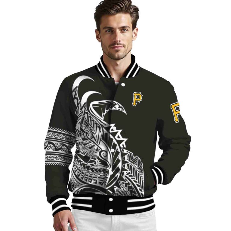 pittsburgh pirates tribal art black white black jacket high quality jacketwow