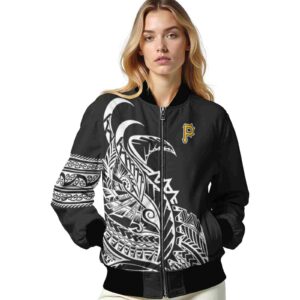 pittsburgh pirates tribal art black white black jacket latest model jacketwow
