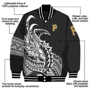pittsburgh pirates tribal art black white black jacket new arrival jacketwow