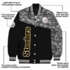 pittsburgh steelers camo patchwork black jacket new arrival jacketwow