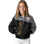 pittsburgh steelers camo patchwork black jacket best selling jacketwow