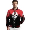 portland trail blazers punisher skull red black white jacket high quality jacketwow