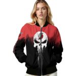 portland trail blazers punisher skull red black white jacket best selling jacketwow