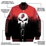 portland trail blazers punisher skull red black white jacket best selling jacketwow