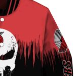 portland trail blazers punisher skull red black white jacket best selling jacketwow