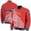 portland trail blazers tribal art red white black jacket fashion forward jacketwow