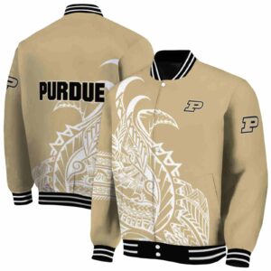 purdue boilermakers tribal art gold white black jacket fashion forward jacketwow
