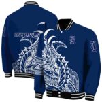 rice owls tribal art navy blue white black jacket best selling jacketwow