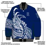 rice owls tribal art navy blue white black jacket best selling jacketwow