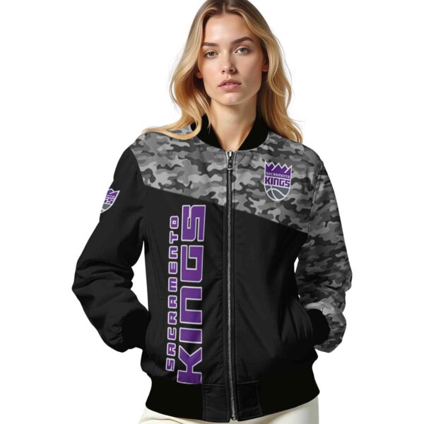 sacramento kings camo patchwork black jacket latest model jacketwow