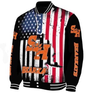 sam houston bearkats patriotic theme black jacket best selling jacketwow