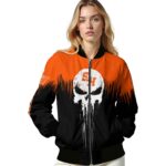 sam houston bearkats punisher skull orange black white jacket best selling jacketwow