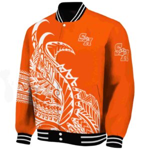 sam houston bearkats tribal art orange white black jacket best selling jacketwow