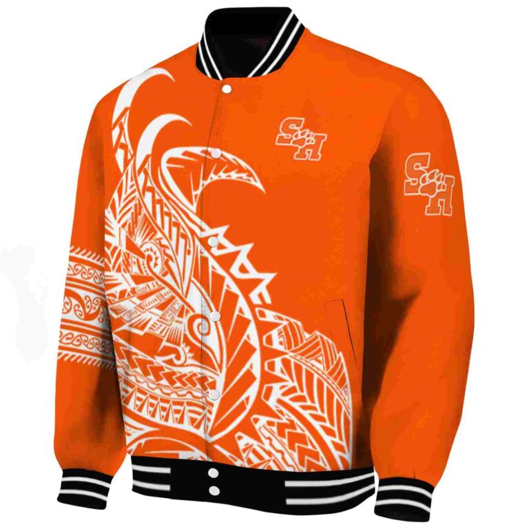 sam houston bearkats tribal art orange white black jacket best selling jacketwow
