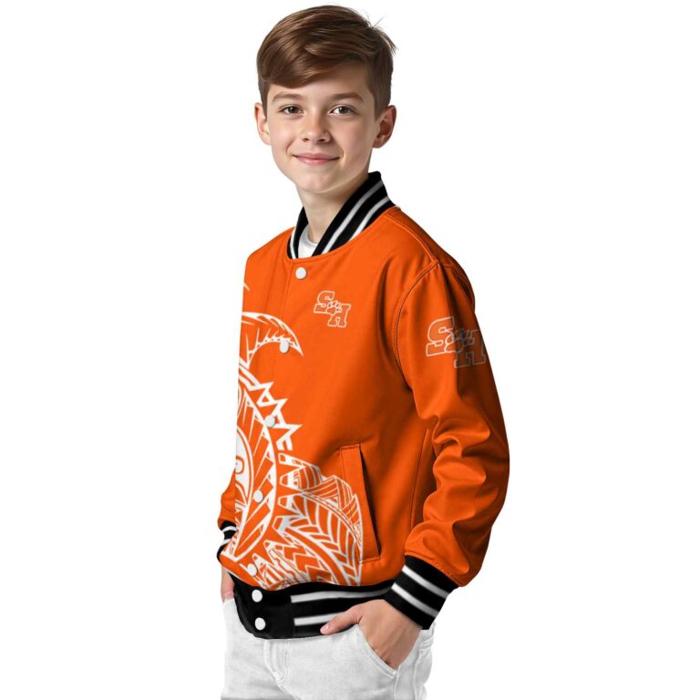 sam houston bearkats tribal art orange white black jacket trendy jacketwow