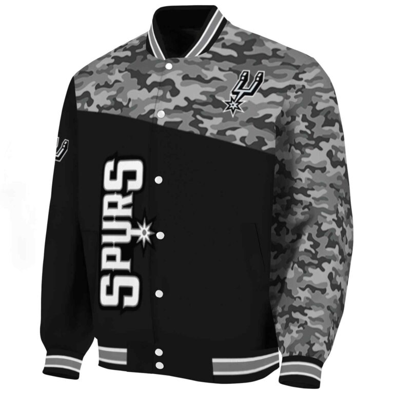 san antonio spurs camo patchwork black jacket best selling jacketwow