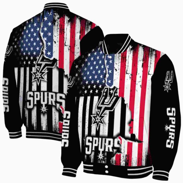 san antonio spurs patriotic theme black jacket fashion forward jacketwow