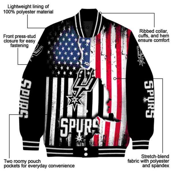 san antonio spurs patriotic theme black jacket new arrival jacketwow