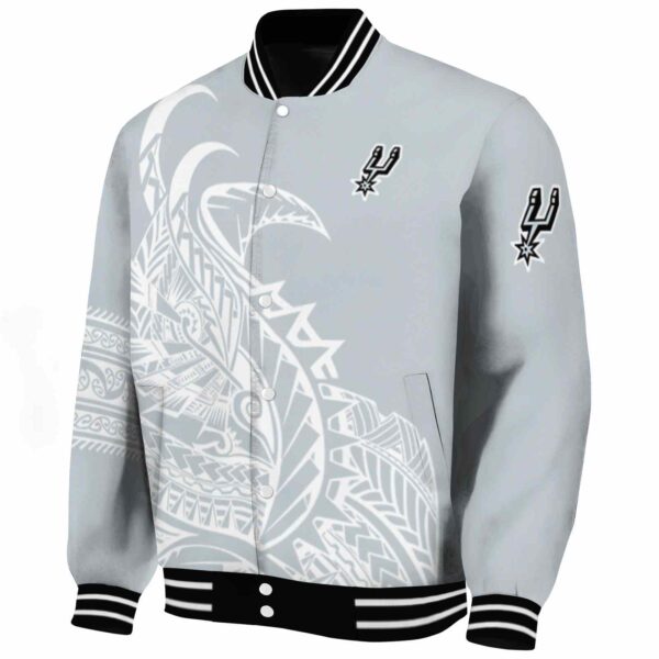 san antonio spurs tribal art silver white black jacket best selling jacketwow