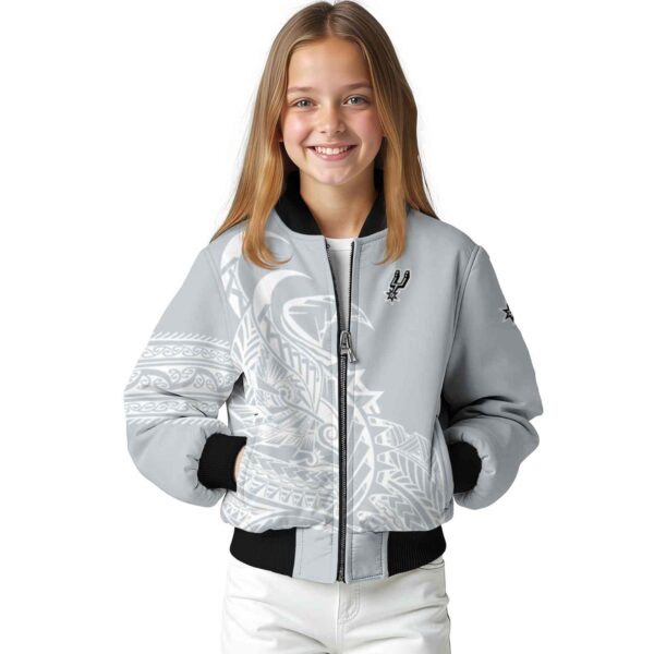 san antonio spurs tribal art silver white black jacket top rated jacketwow