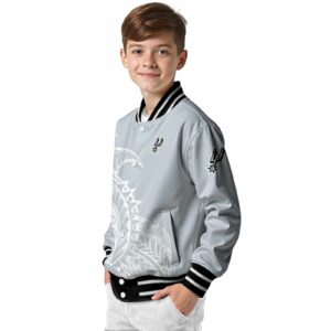 san antonio spurs tribal art silver white black jacket trendy jacketwow