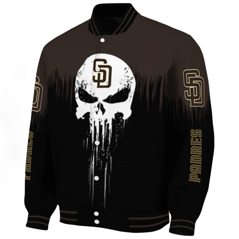 san diego padres punisher skull brown black white jacket best selling jacketwow