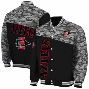 san diego state aztecs camo patchwork black jacket fashion forward jacketwow