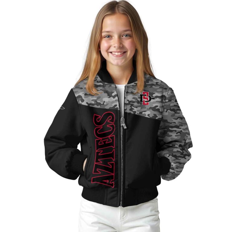 san diego state aztecs camo patchwork black jacket top rated jacketwow