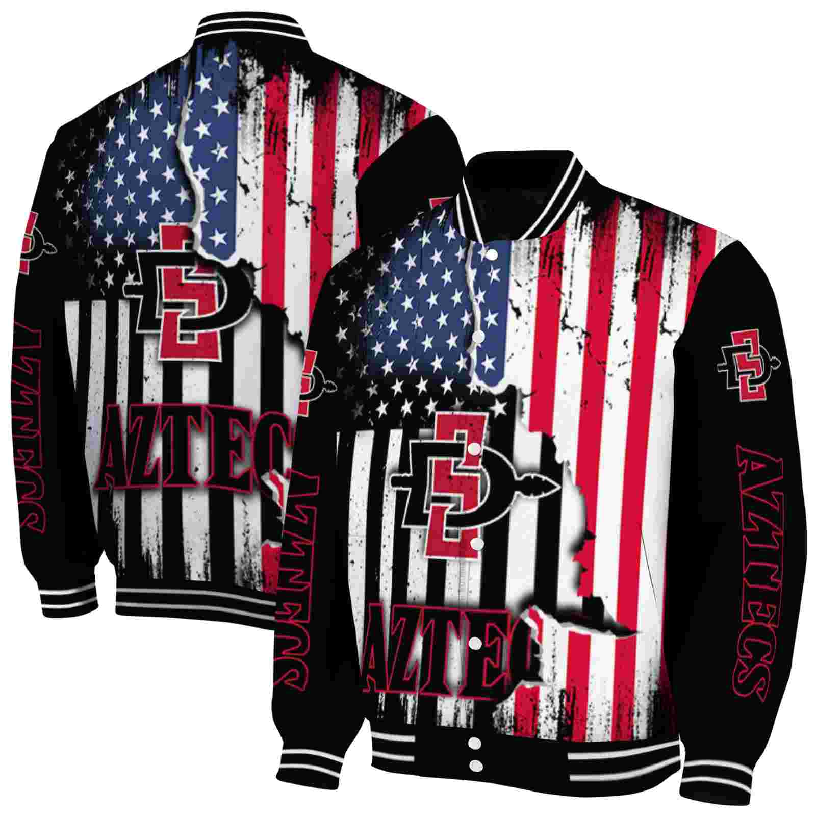 san diego state aztecs patriotic theme black jacket fashion forward jacketwow san diego state aztecs patriotic theme black jacket fashion forward jacketwow