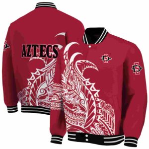 san diego state aztecs tribal art red white black jacket fashion forward jacketwow