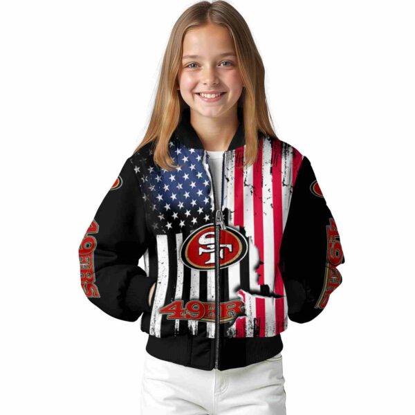 san francisco 49ers patriotic theme black jacket top rated jacketwow