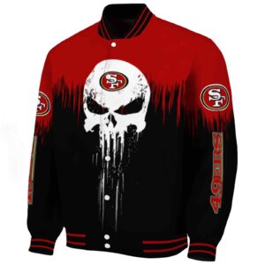 san francisco 49ers punisher skull red black white jacket best selling jacketwow