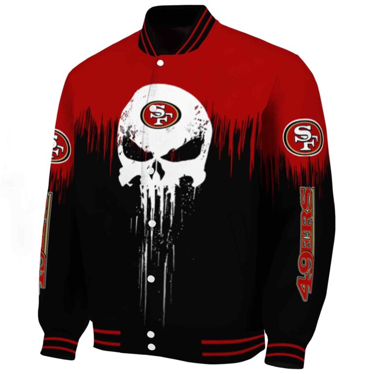 san francisco 49ers punisher skull red black white jacket best selling jacketwow