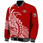 san francisco 49ers tribal art red white black jacket best selling jacketwow
