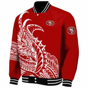 san francisco 49ers tribal art red white black jacket best selling jacketwow