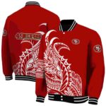 san francisco 49ers tribal art red white black jacket best selling jacketwow
