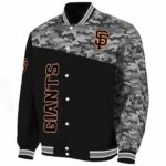 san francisco giants camo patchwork black jacket best selling jacketwow