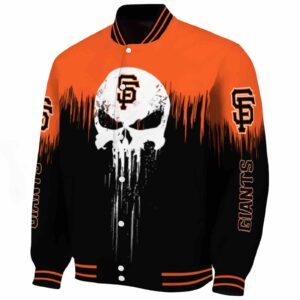 san francisco giants punisher skull orange black white jacket best selling jacketwow