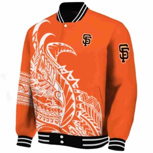 san francisco giants tribal art orange white black jacket best selling jacketwow