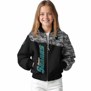 san jose sharks camo patchwork black jacket top rated jacketwow